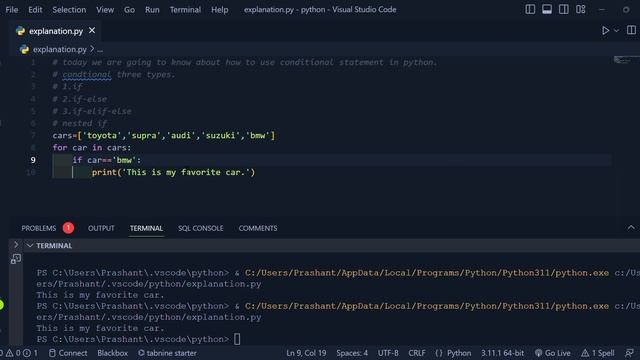 Conditional statement in ptyhon . IF,ELSE,IF-ELIF-ELSEand NESTEDIF . смотреть онлайн