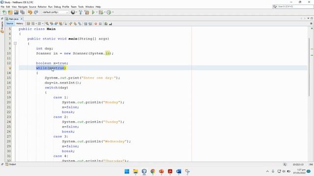 switch statement in Java смотреть онлайн