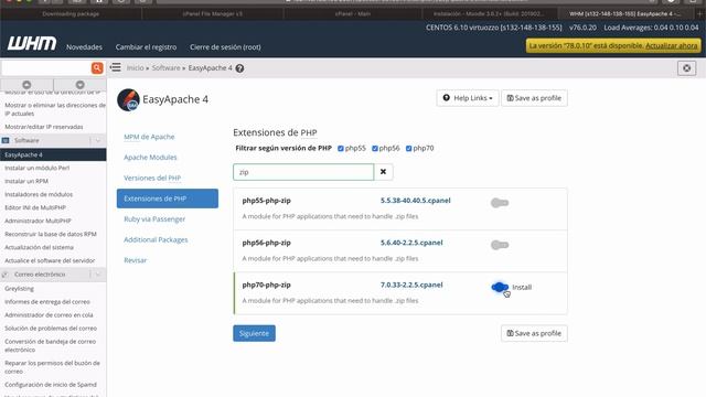 Instala la EXTENSIÓN PHP ZIP en tu servidor remoto desde WHM смотреть онлайн
