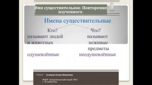 4 класс Имя существительное  Повторение.