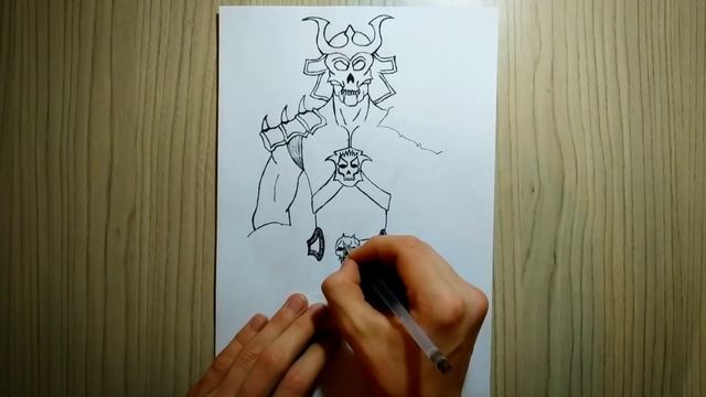 КАК НАРИСОВАТЬ ШАО КАНА из мортал комбат| How To Draw A Shao Khan From Mortal Kombat