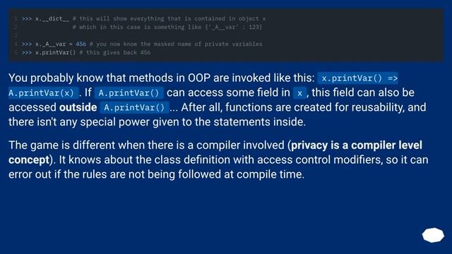 Does Python have “private” variables in classes? смотреть онлайн