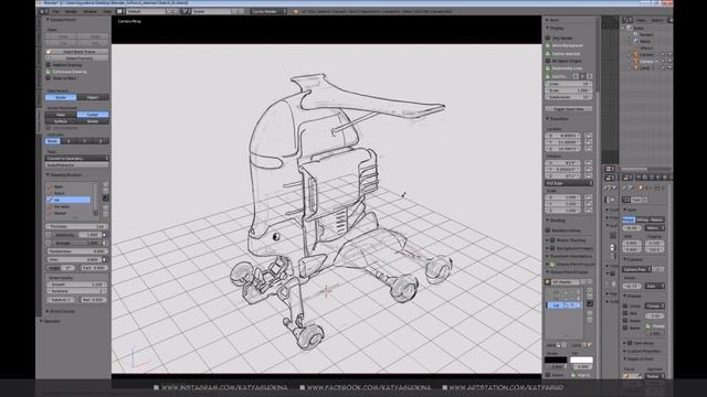 Blender // Grease Pencil // Sketch 01 смотреть онлайн