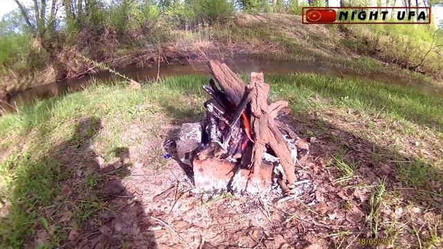 г. Стерлитамак р.Ольховка. Костерок у воды. смотреть онлайн