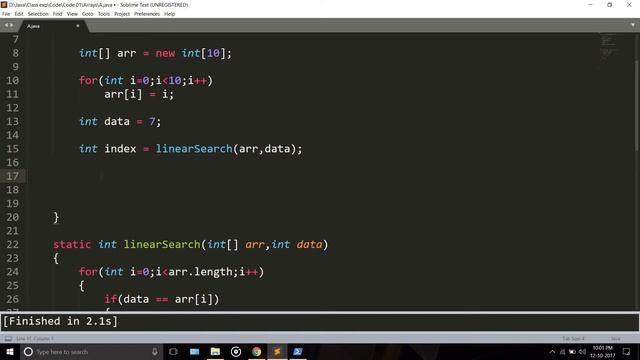 Linear Search in an Array | Java | Code01 | смотреть онлайн