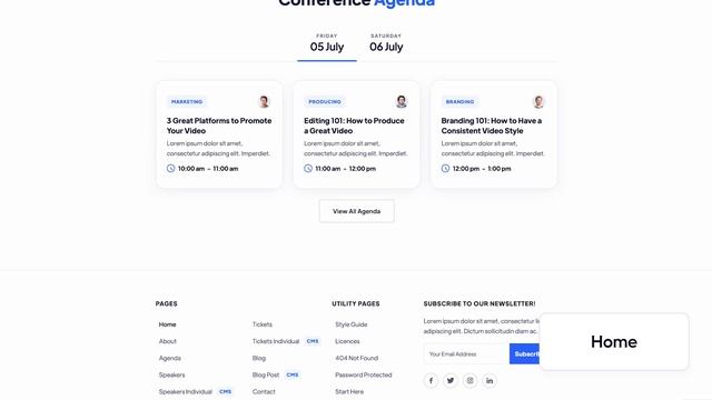 Evently - Conference Webflow Template | BRIX Templates смотреть онлайн