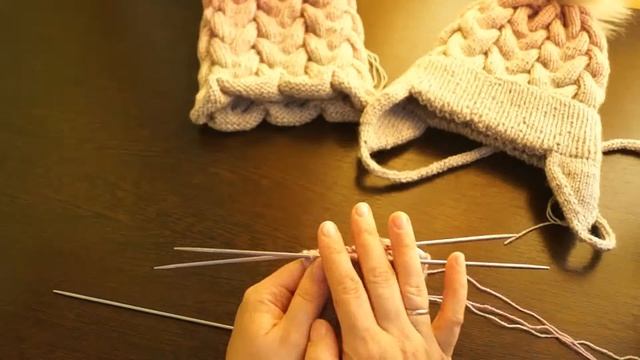 Варежки для девочки спицами/Градиент/Индийский клин/