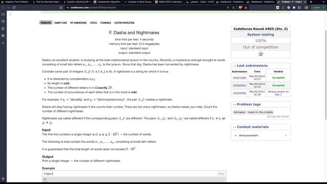 Problem E1, E2, F | Codeforces round 855 (Div. 3) смотреть онлайн