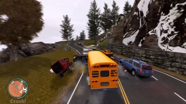 GTA 4 Crazy School Bus Crashes Ep.9 смотреть онлайн