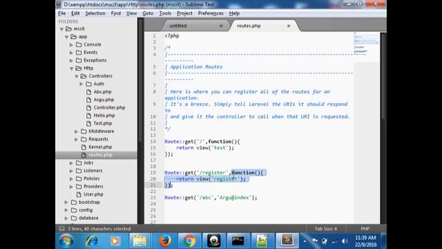 BEST LARAVEL TUTORIAL( EASY EXAMPLE ) - Form and Passing data(Video - 10) смотреть онлайн