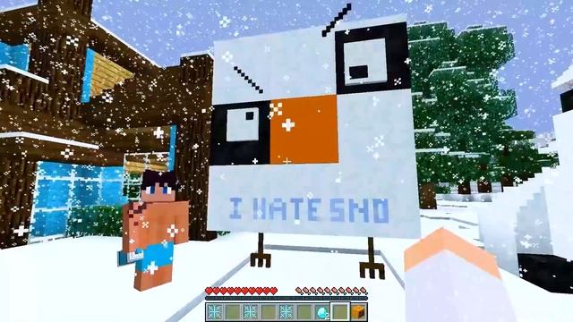 Playing as the SNOW PRINCESS in Minecraft! смотреть онлайн