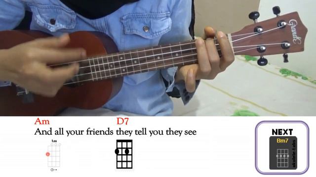 I LOVE YOU 3000 - Stephanie Poetri feat Jackson Wang | karouke | ukulele version | lyric and chords смотреть онлайн