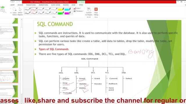 SQL commands with examples||ddl dml dcl tcl command in sql. смотреть онлайн