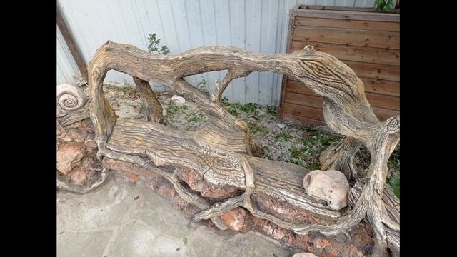 лавочка из арт бетона под старое дерево мастерская Рэтро Капитан смотреть онлайн