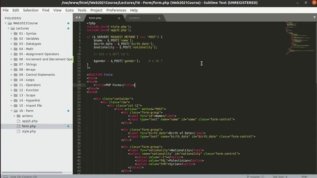 61 PHP Web Development 60 Form Form Handling Radio Button & Checkbox смотреть онлайн