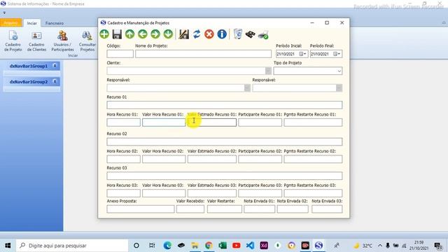 Sistema em Destokp - Liguagem Delphi e My SQL - Gereciado de Projeto ( Tela de Cadastro Projeto смотреть онлайн