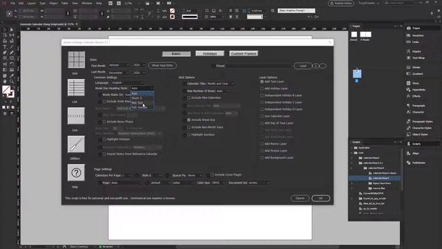 How To Generate Calendar in InDesign Using the Calendar Script/Wizard (Very Easy) смотреть онлайн