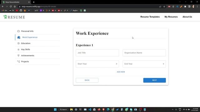 Ninja Resume Builder (Almabetter Capstone Project by ninja-bros team) смотреть онлайн