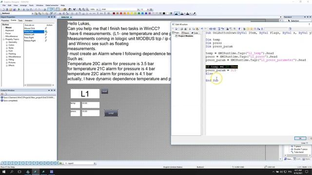WinCC SCADA VB Scripting Course: Live scripting Tutorial #71 смотреть онлайн