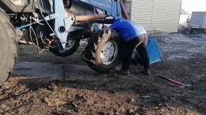 Замена переднего колеса на МТЗ 82
