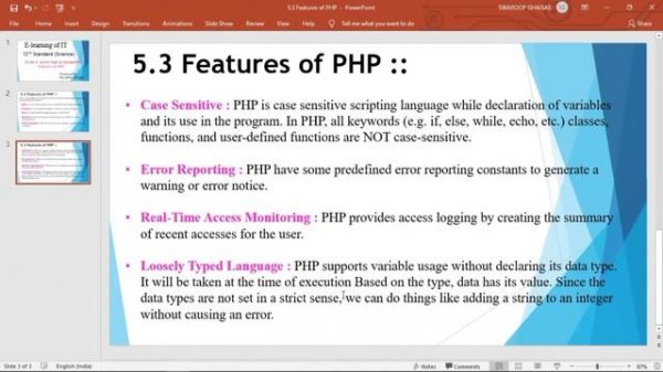 Features of PHP# Server side Scripting(PHP)#12th Science