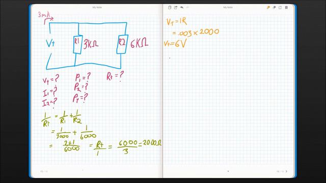 Parallel circuits working out R,P,I Tutorial E004.2 смотреть онлайн