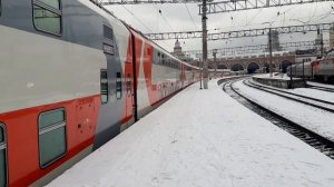 Экстренная остановка поезда №102М Москва-Адлер при отправлении и очень медленный старт поезда №70М