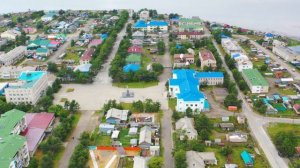 Посёлок Охотск с высоты птичьего полёта