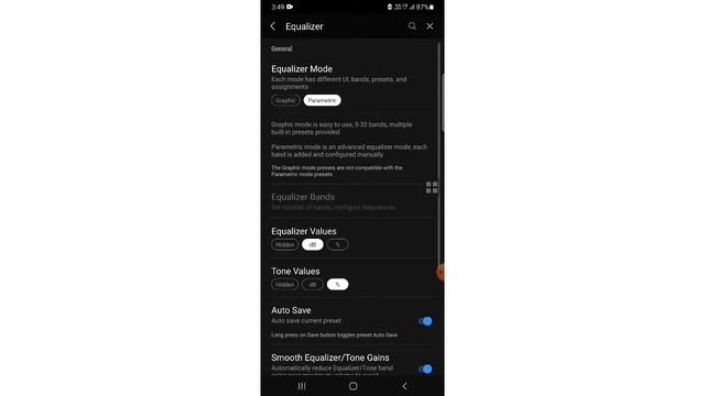 Poweramp Music Player || Parametric Equilizer Setting.??