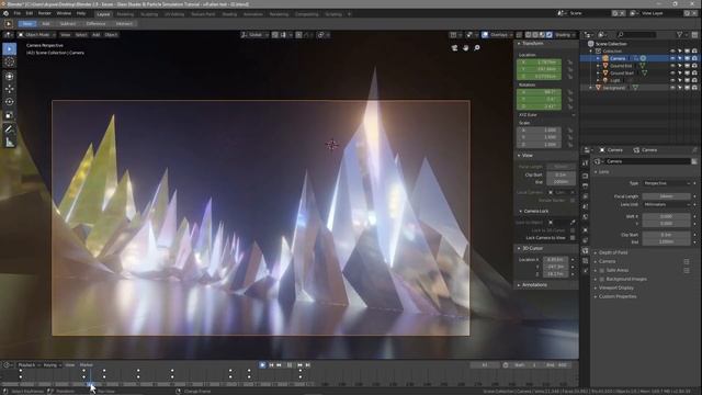 Blender 2.8 - Eevee - Glass Shader & Particle Simulation Tutorial - [ Part 2 ] смотреть онлайн