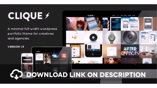 Clique - AJAX Responsive Portfolio WordPress Theme Free Download смотреть онлайн