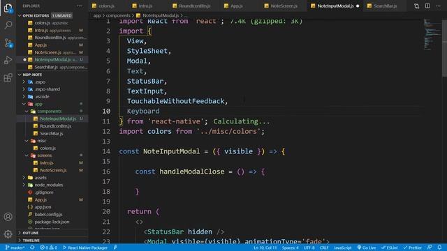 #3 - Custom Text Input Modal - React Native Async Storage Note App #CRUD смотреть онлайн