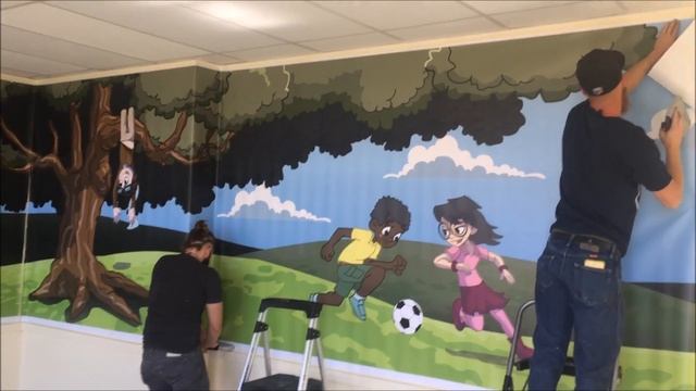 First Install 13 oz banner as wall treatment смотреть онлайн