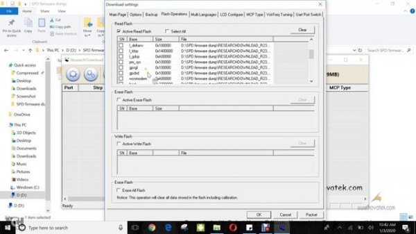 How to use Research Download tool to backup Unisoc / Spreadtrum firmware