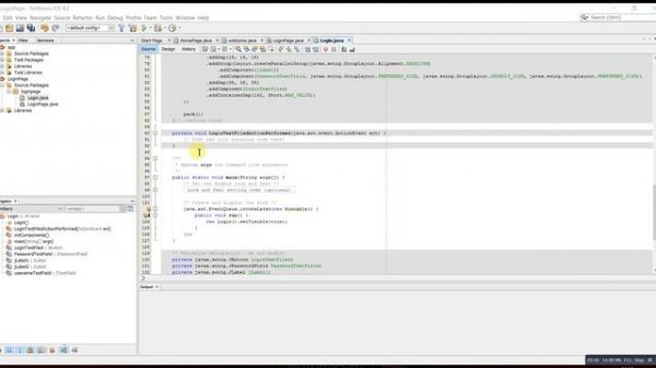 Java Netbeans IDE: userName and Password with login to window