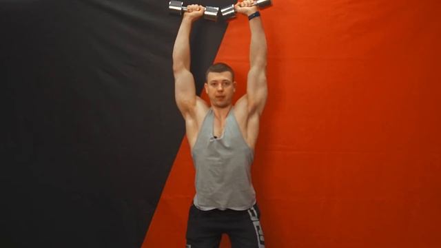 Подъем гантелей на бицепс + жим на плечи смотреть онлайн