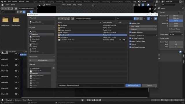 How to render a transparent background video in Blender смотреть онлайн