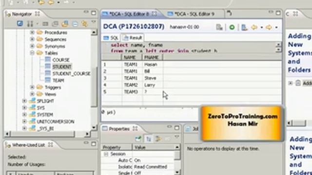 SAP HANA Studio Tutorial 19 - More Examples of Outer Joins (Right and Left) смотреть онлайн