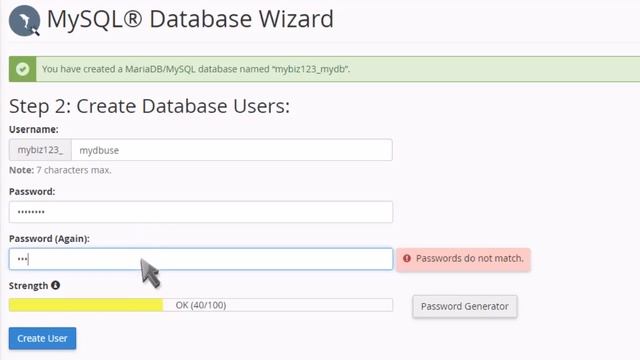 How to setup a database using the MySQL Database Wizard in cPanel смотреть онлайн