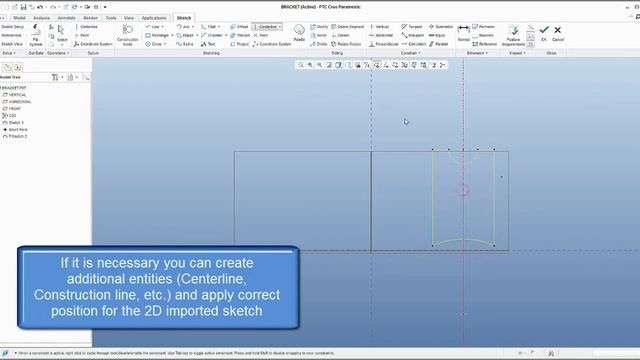Creo 3.0 Tutorial: How to convert 2D drawing to 3D model смотреть онлайн