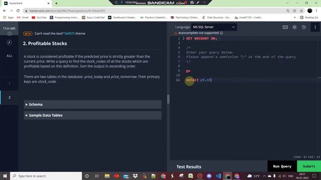 Hackerrank SQL Basic Certification | #hackerrank #countrycode#profitablestock смотреть онлайн