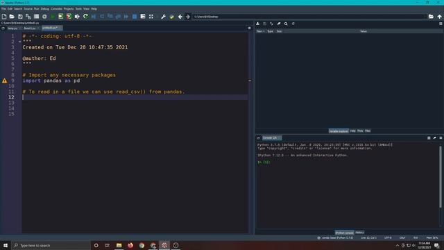 Data Science Using Python... Read a csv file. смотреть онлайн