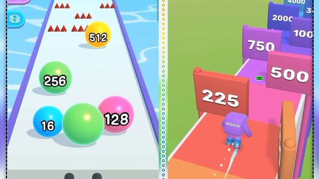 Satisfying Mobile Game / level up numbers vs Ball Run 2048 in Infinity Mod Game video new level #5 смотреть онлайн
