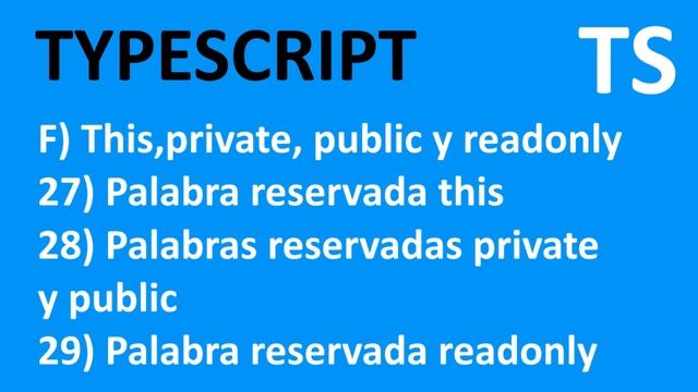 Nuevo curso de Typescript. Temario. смотреть онлайн