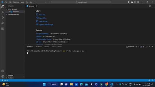 How to run React JS app in Visual studio code tutorial | Download and install react in VS Code 2023 смотреть онлайн