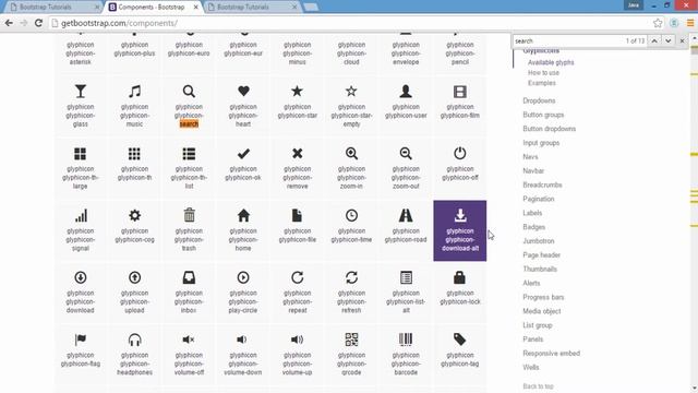 Bootstrap 3 Tutorials - #8 Icons смотреть онлайн