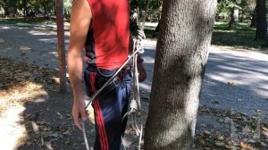 Как залезть на дерево при помощи веревки (дополнение)