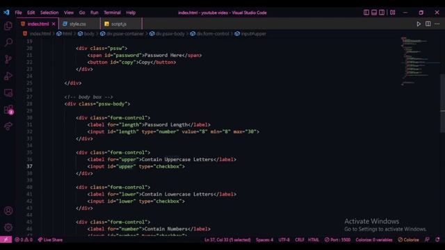 Random Password Generator Using | HTML CSS, JavaScript смотреть онлайн