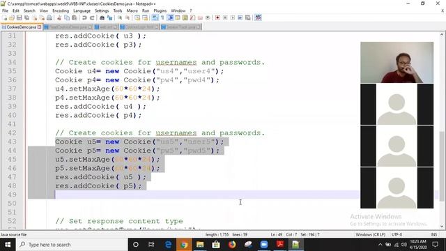 Servlet Cookies смотреть онлайн