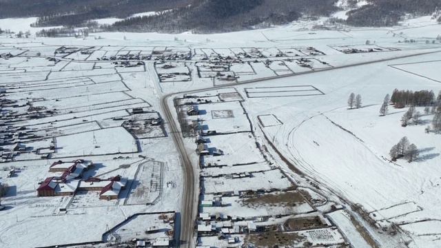 Шара Азарга в зимнее время.Дронозарисовка смотреть онлайн